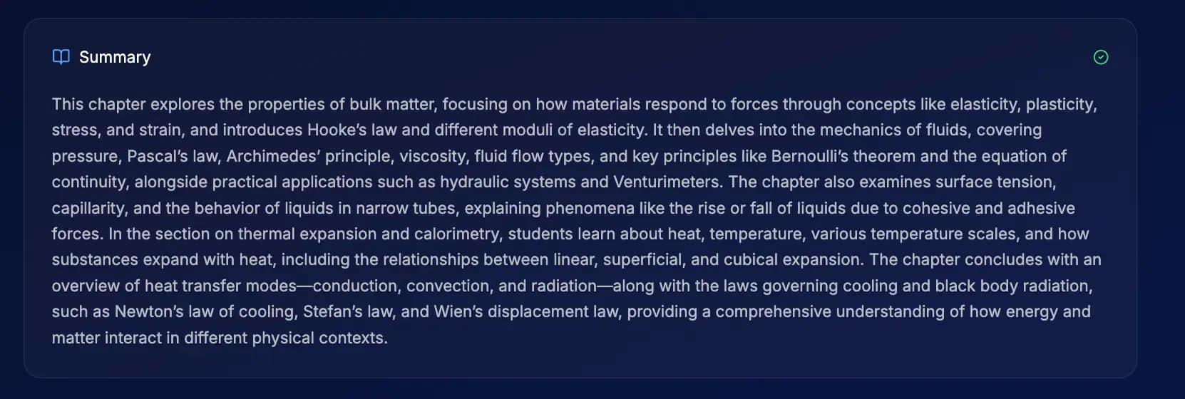 PrismLMS AI-generated chapter summary, an example of a sellable digital study guide
